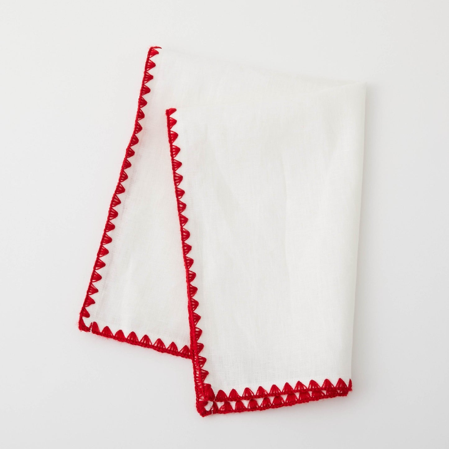 【12月初旬発送】TKMK ORIGINAL LINEN APRON / WHITE×RED