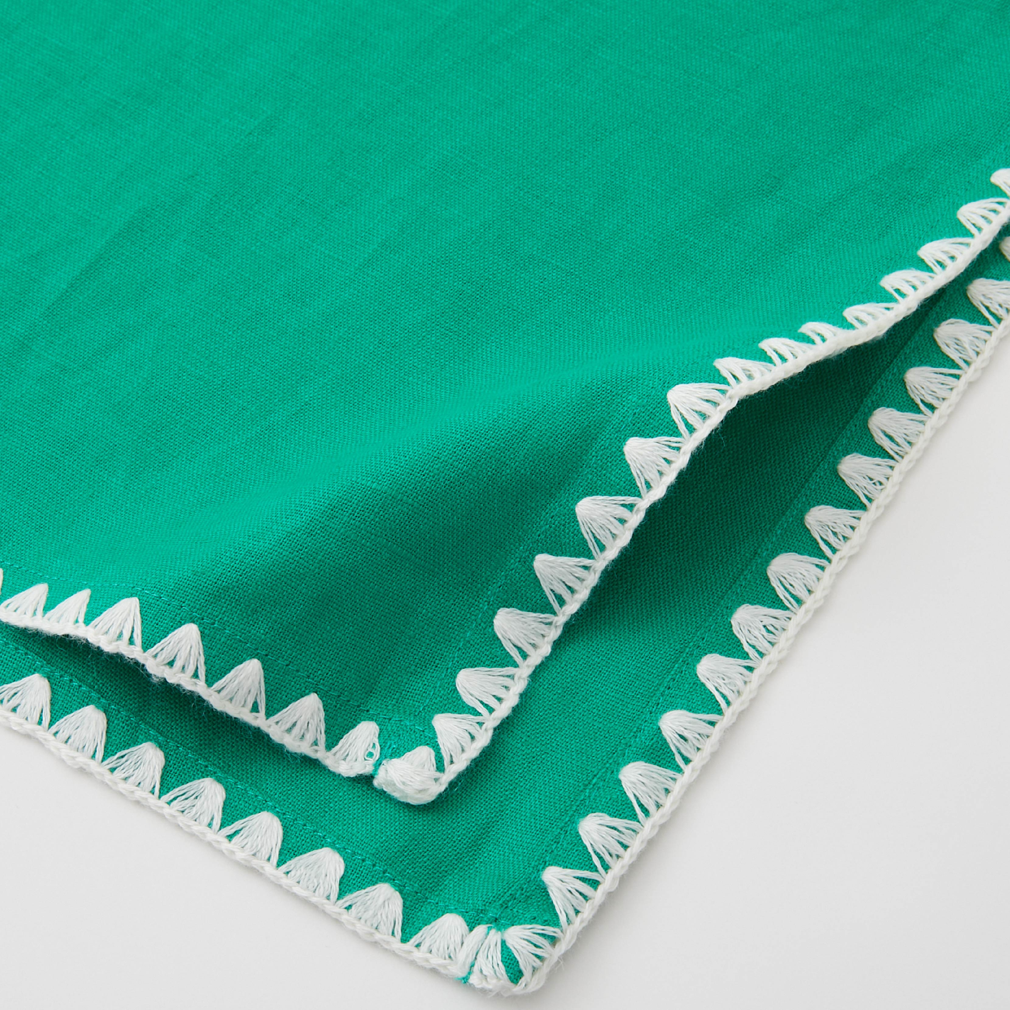 12月初旬発送】TKMK ORIGINAL LINEN APRON / GREEN×WHITE