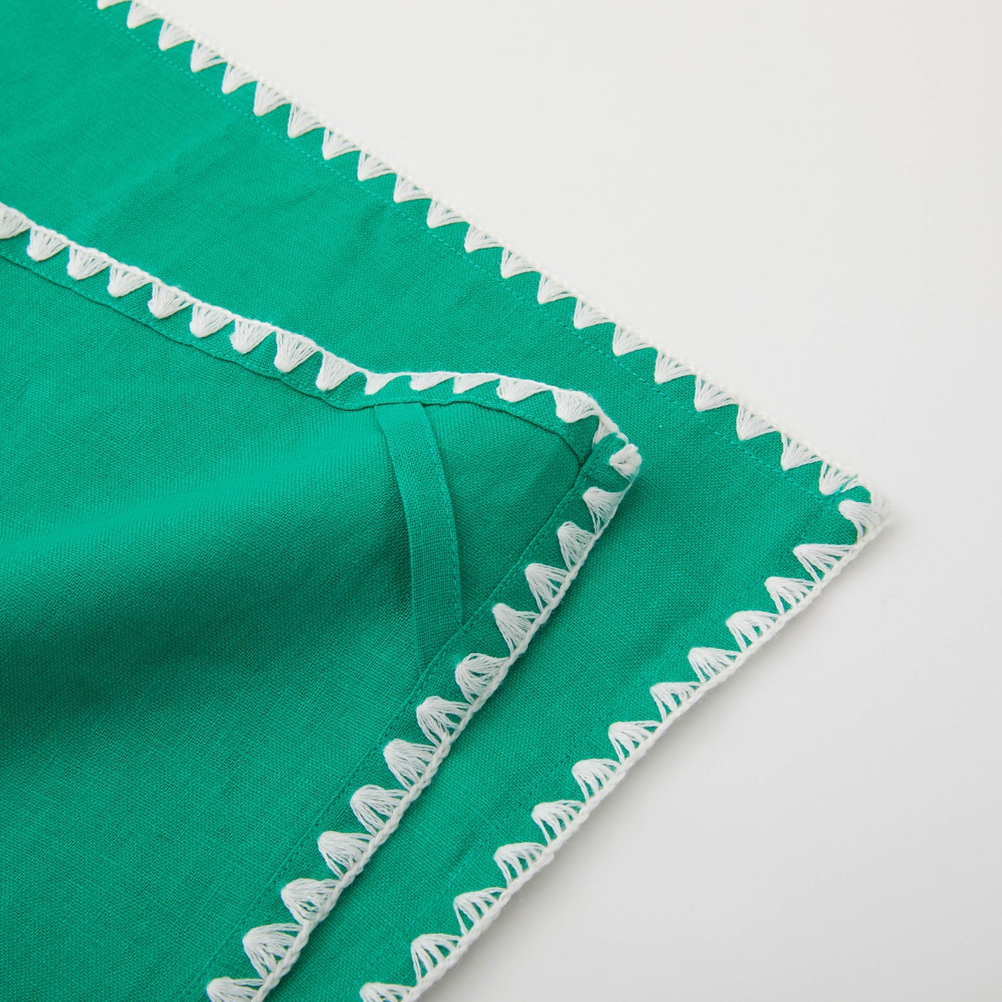 【12月初旬発送】TKMK ORIGINAL LINEN APRON / GREEN×WHITE