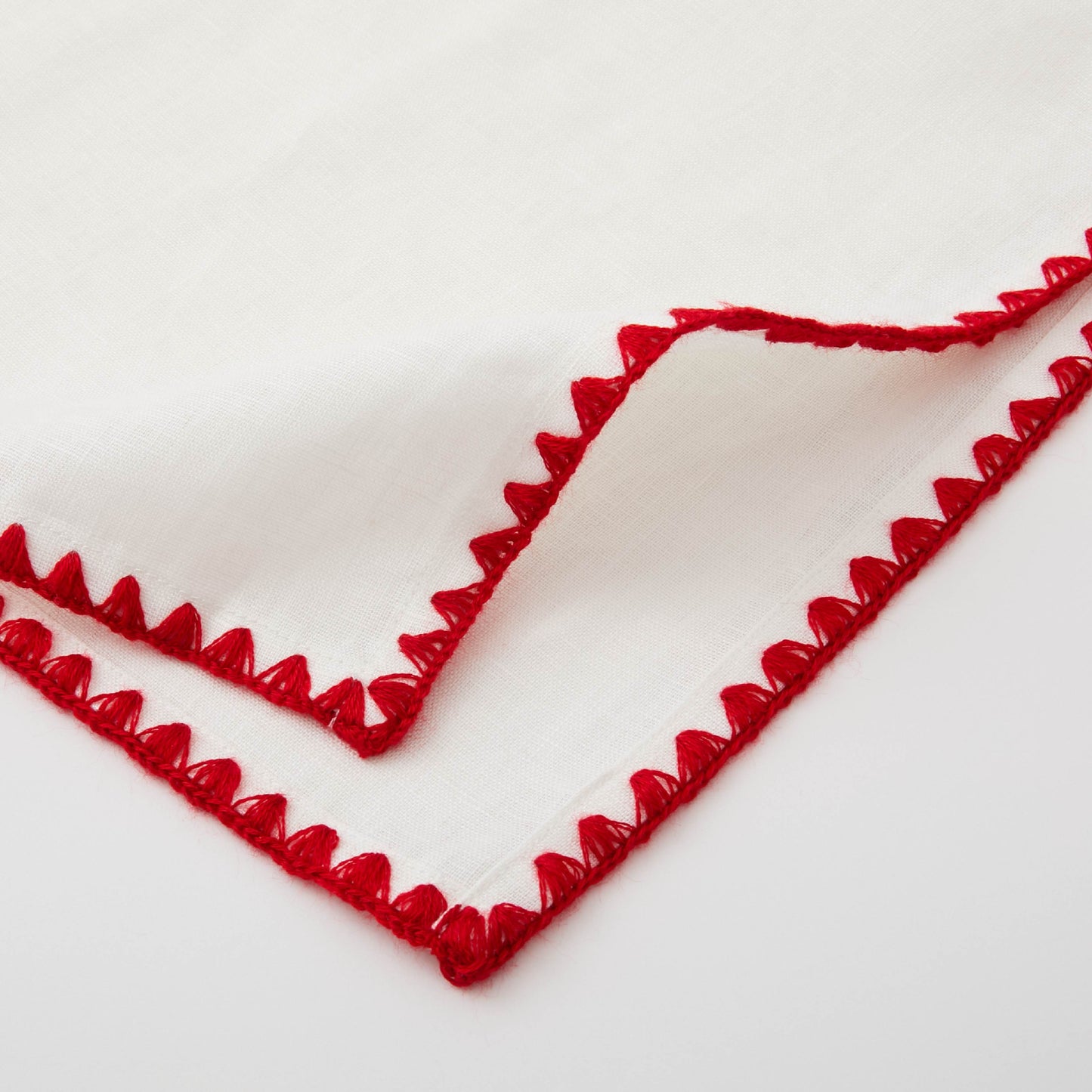 【12月初旬発送】TKMK ORIGINAL LINEN APRON / WHITE×RED