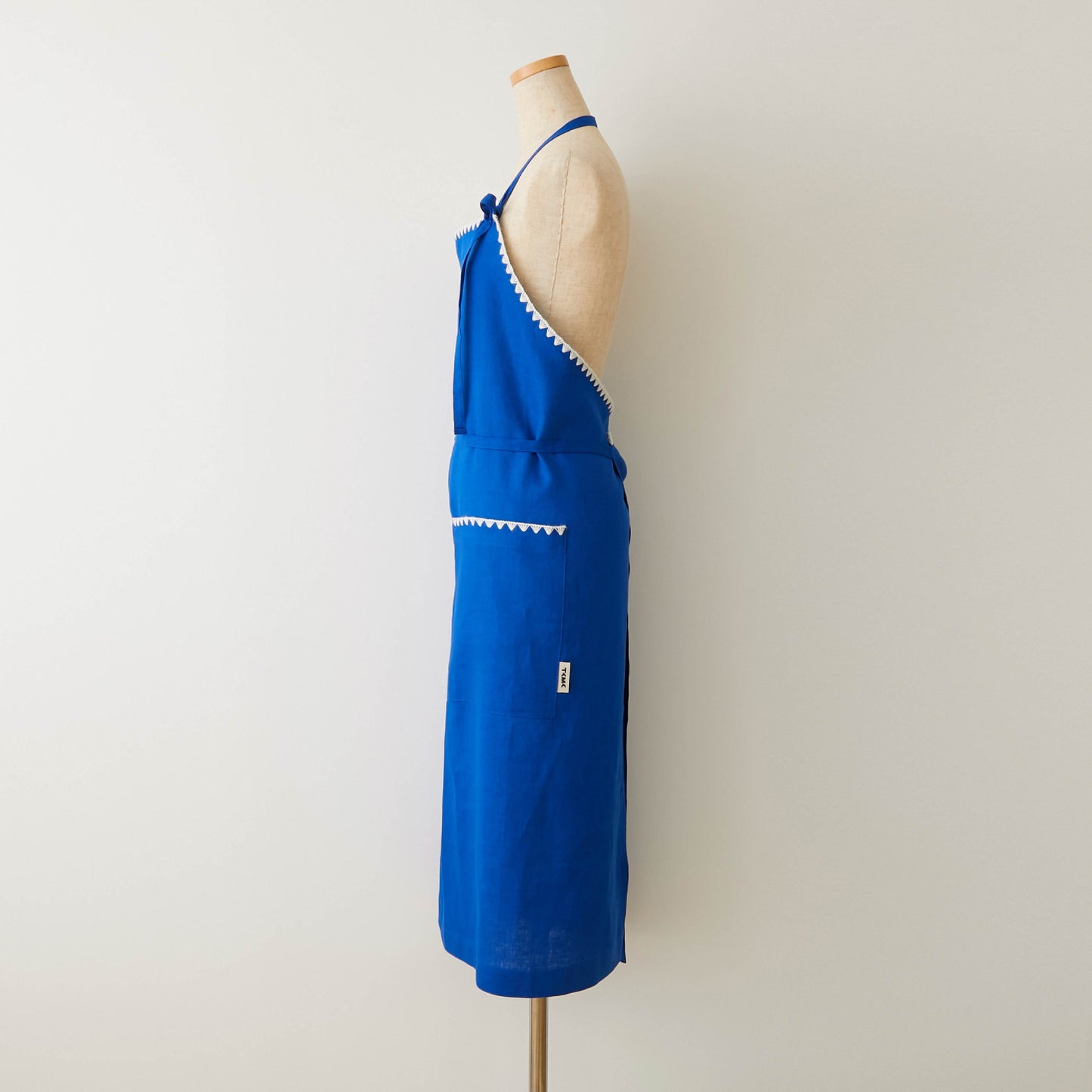 【12月初旬発送】TKMK ORIGINAL LINEN APRON / BLUE×WHITE