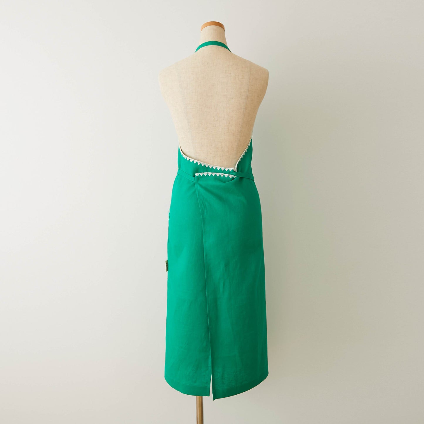 【12月初旬発送】TKMK ORIGINAL LINEN APRON / GREEN×WHITE