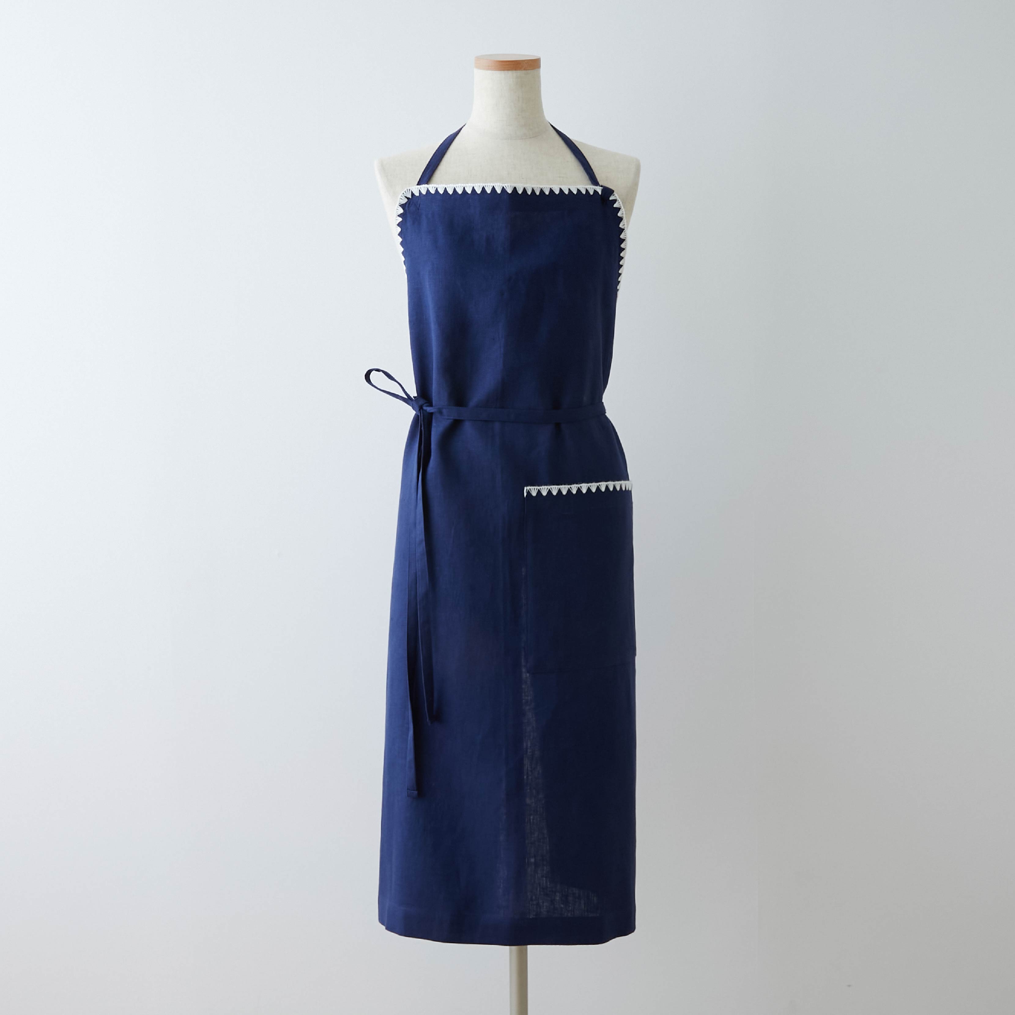TKMK ORIGINAL LINEN APRON タキマキ エプロン 4月24日~27日発送】TKMK ORIGINAL LINEN APRON / NAVY