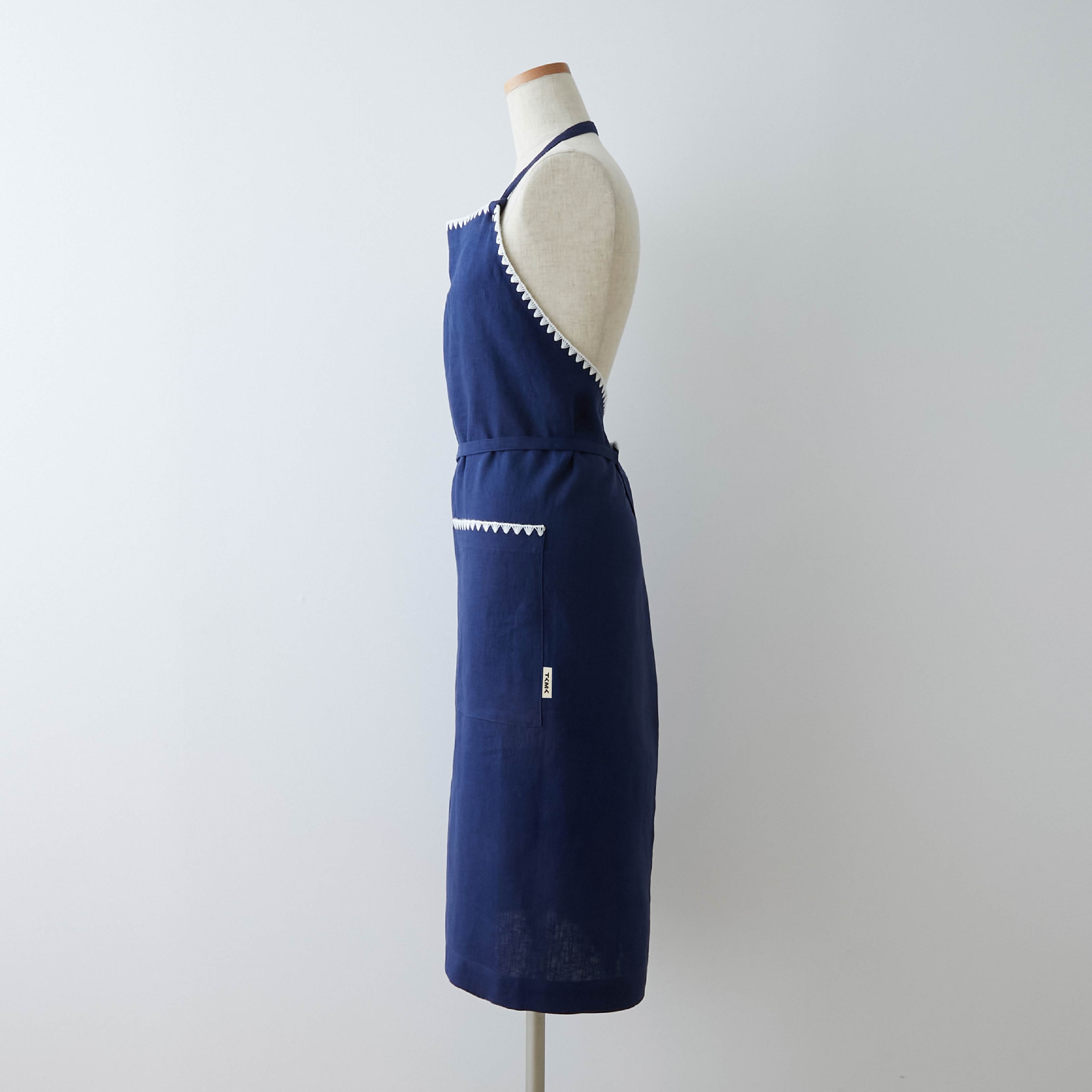 タキマキ　TKMK　 リネン　エプロン　　ネイビー 4月24日~27日発送】TKMK ORIGINAL LINEN APRON / NAVY – TKMK®