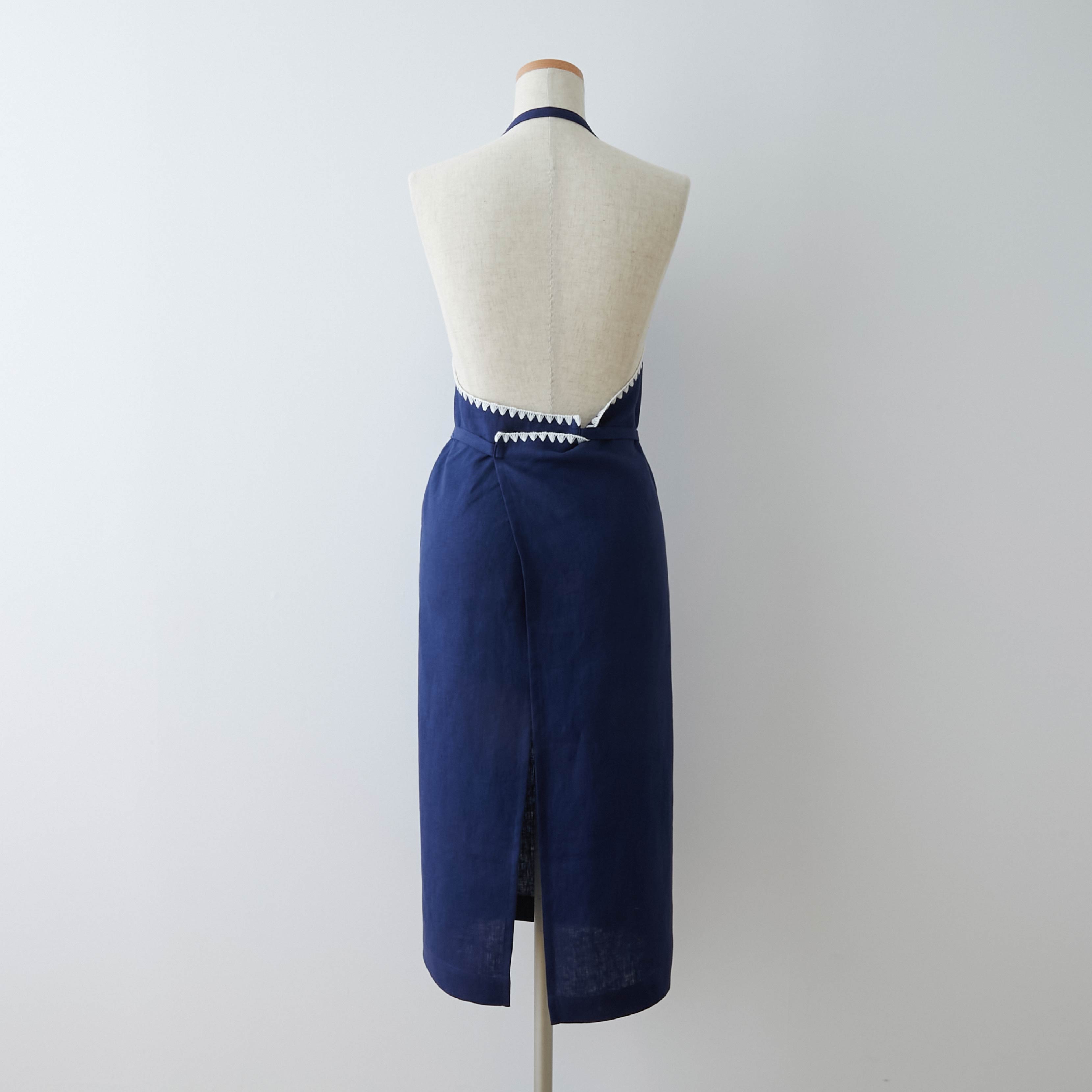 4月24日~27日発送】TKMK ORIGINAL LINEN APRON / NAVY – TKMK®