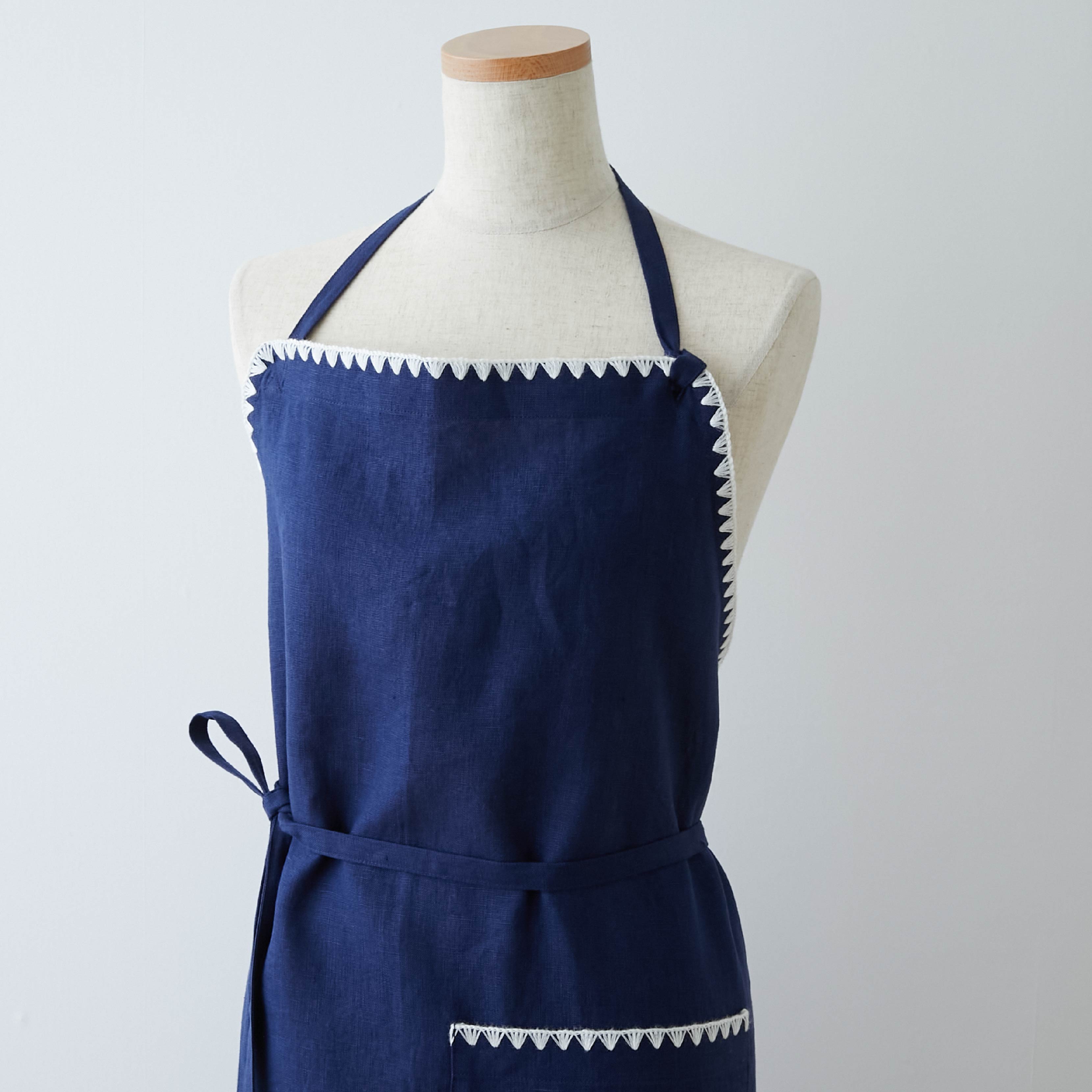 4月24日~27日発送】TKMK ORIGINAL LINEN APRON / NAVY